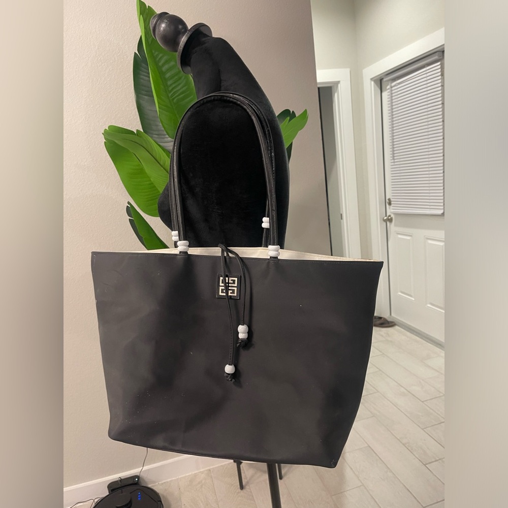 Givenchy parfums canvas nylon tote bag